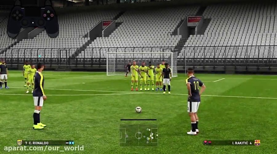 نحوه زدن کاشته دو ضرب در PES + نحوه پریدن از روی توپ و…