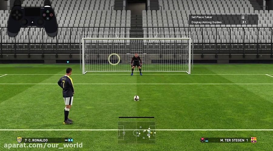 آموزش مهار پنالتی در PES + آموزش هدف‌گیری و گل کردن پنالتی